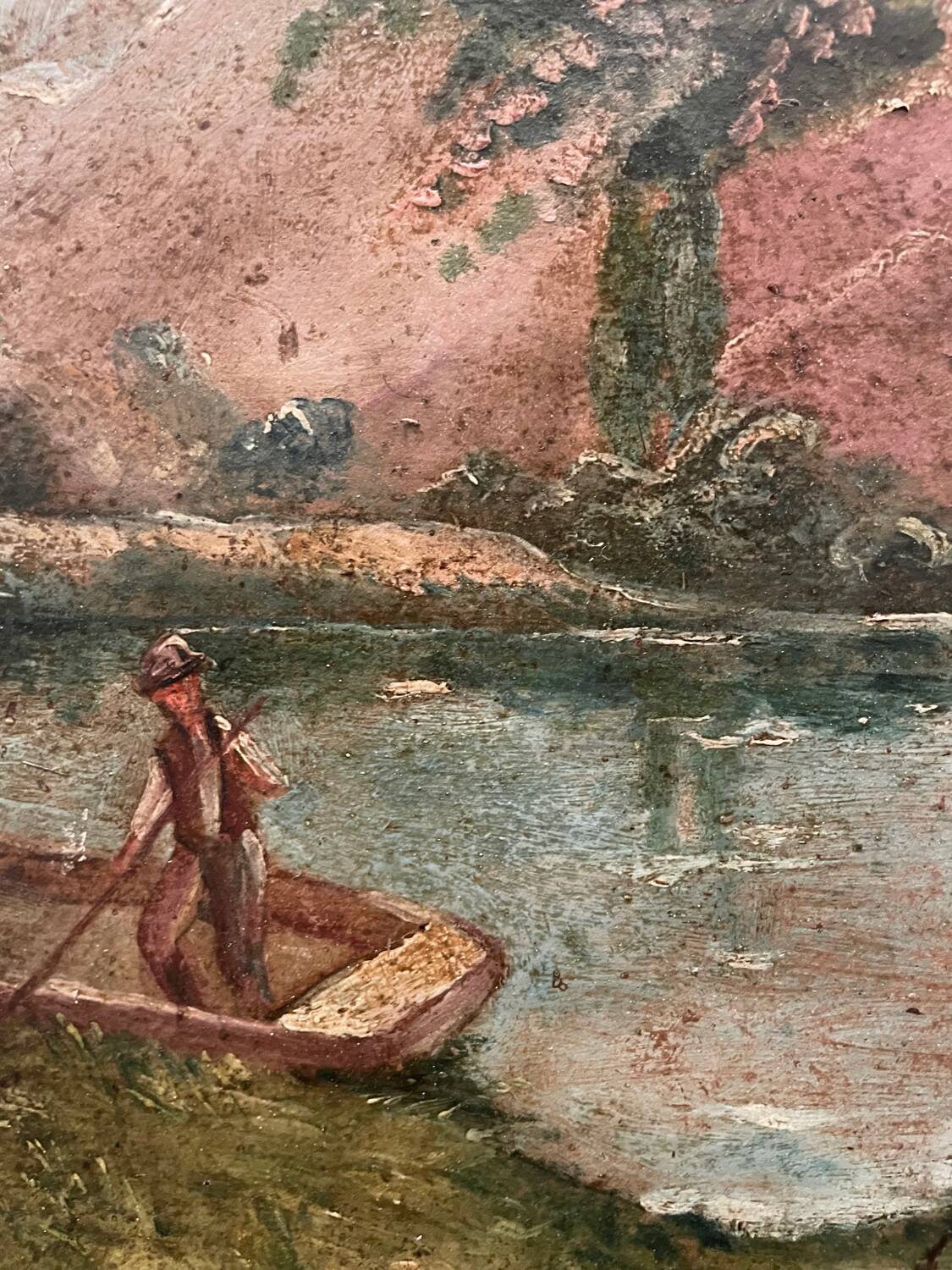 Animated landscape, couple of shepherds, Pietro Fancelli, late 18th, early 19th century