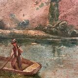 Animated landscape, couple of shepherds, Pietro Fancelli, late 18th, early 19th century