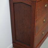 Grand buffet/armoire de magasin Art déco vintage en chêne hollandais, années 1930