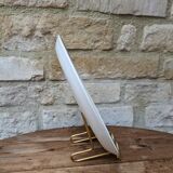 Old ceramic plate with scene of life and blue floral decor Van Melle