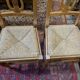 Lyre-shaped mulched chairs