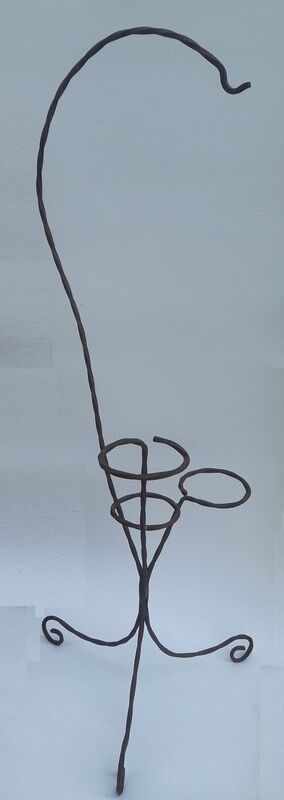 Porte plante h135cm fer torsadé vintage