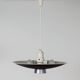 BLACK METAL PENDANT LAMP WITH DIFFUSER BY LOUIS KALFF FOR PHILIPS, 1950S