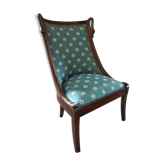 Fauteuil empire en acajou avec tête de cygnes fin XIX