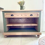 Buffet 1 tiroir relooké console rangement ouvert