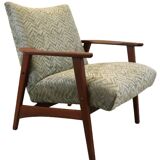 Vintage teak mid century armchair