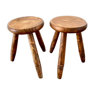 Pair of tripod stools