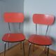 Chaises en formica et métal chromé