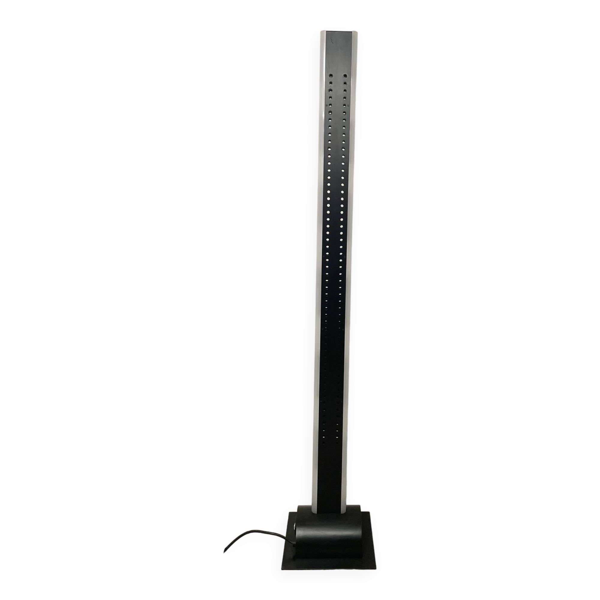 Postmodern Italian metal and plexiglass floor lamp, 1980