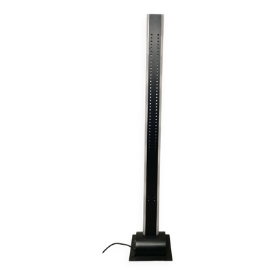 Lampadaire italien métal et plexiglass postmoderne, 1980
