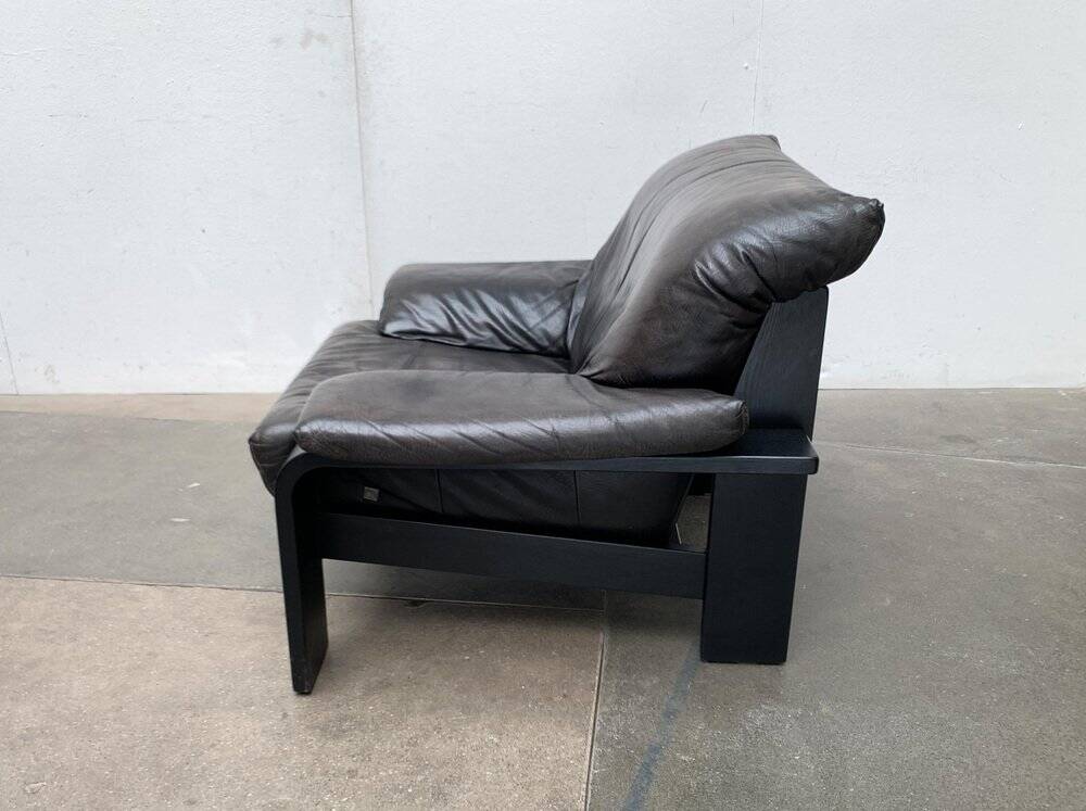 Postmodern German brutalist lounge chair by Rolf Benz for Musterring, 1990s.
