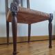 Chauffeuse,chaise basse sculptée XIXe-decor épis de blé