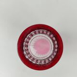 Pink crystal vase from Val Saint Lambert. Circa 1960.