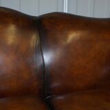 Restored vintage leather sofa from a gentleman's Victorian club.