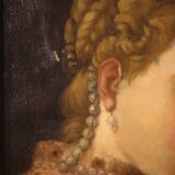Portrait peint d'une jeune noble du XIXe siècle