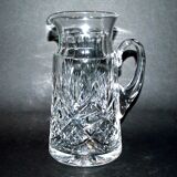 Pichet cannette ancienne en cristal richement taillé - palmette et étoile