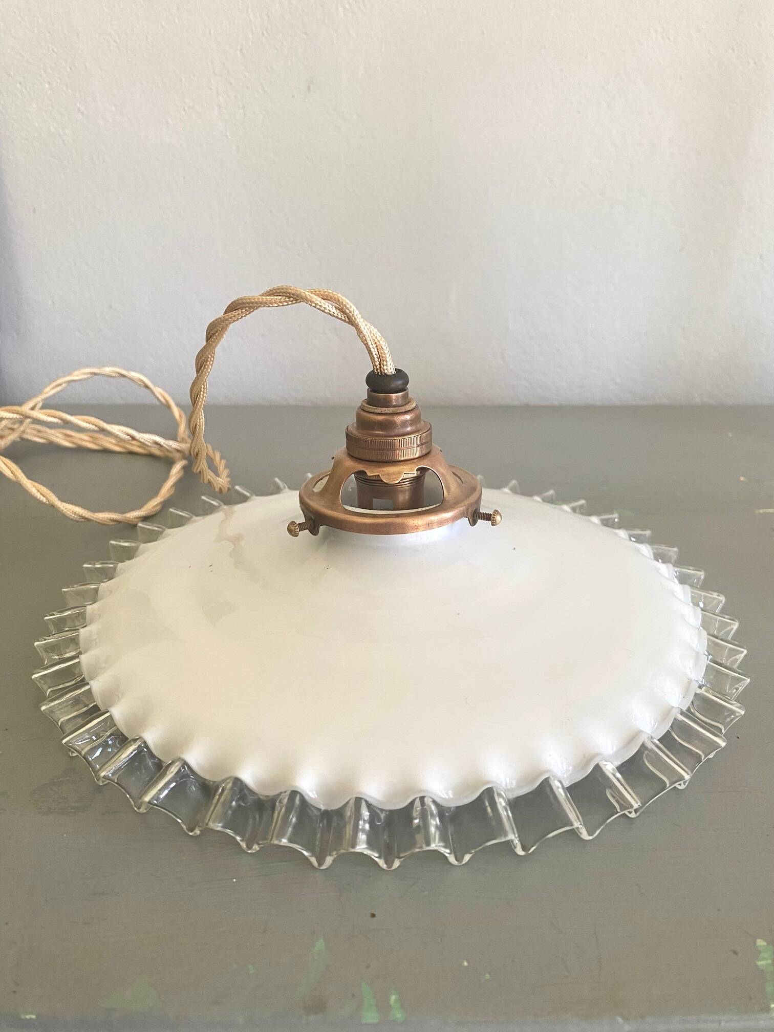 Opaline suspension, braided fabric cable