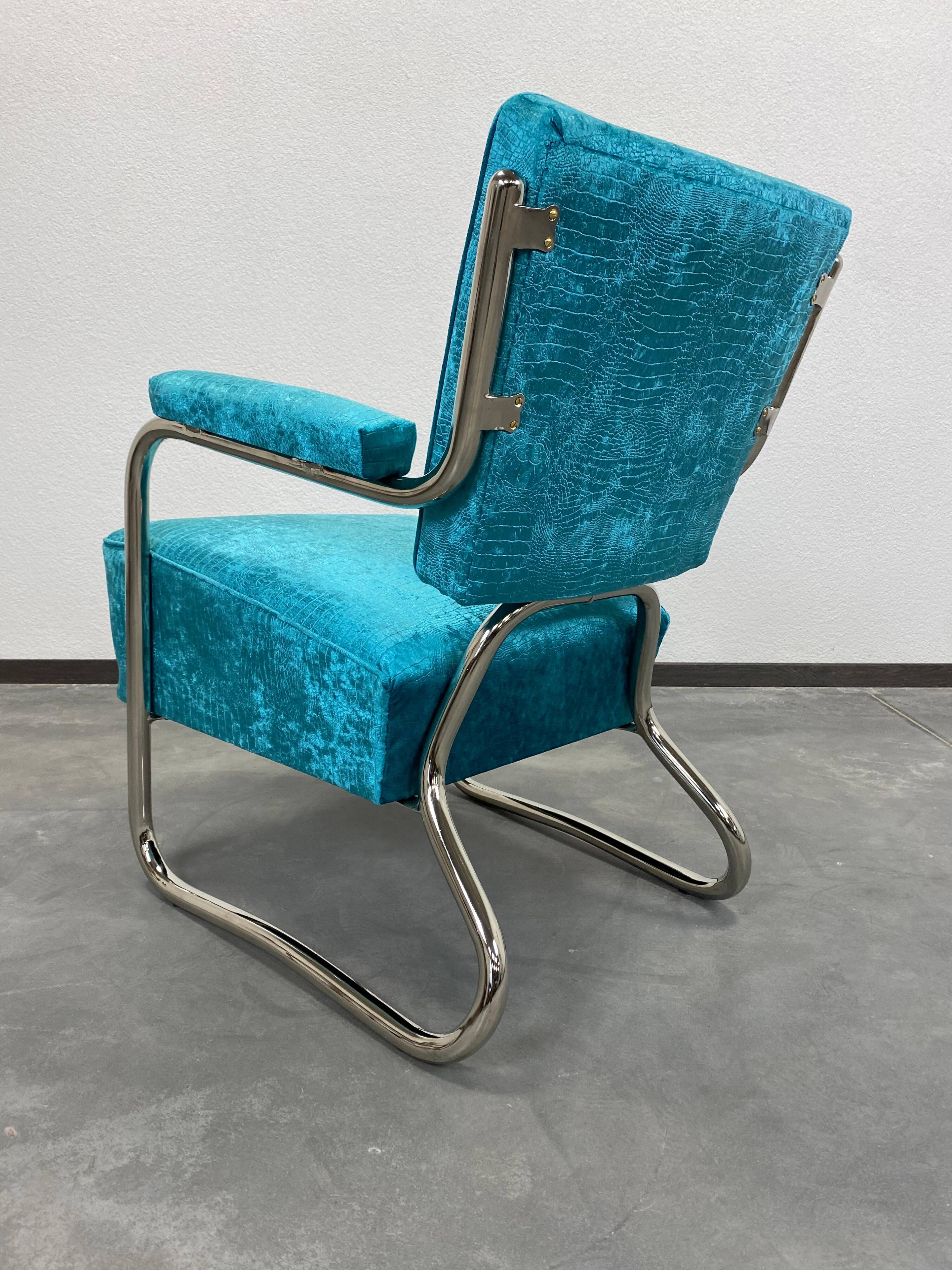 Extravagant Chrome Bauhaus Armchairs