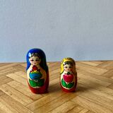 Matryoshka - Series of 9 vintage Russian dolls