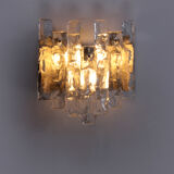Crystal ice glass wall lamp design by J. T. Kalmar 1960