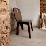Massive, dark retro brutalist chair (several in stock)