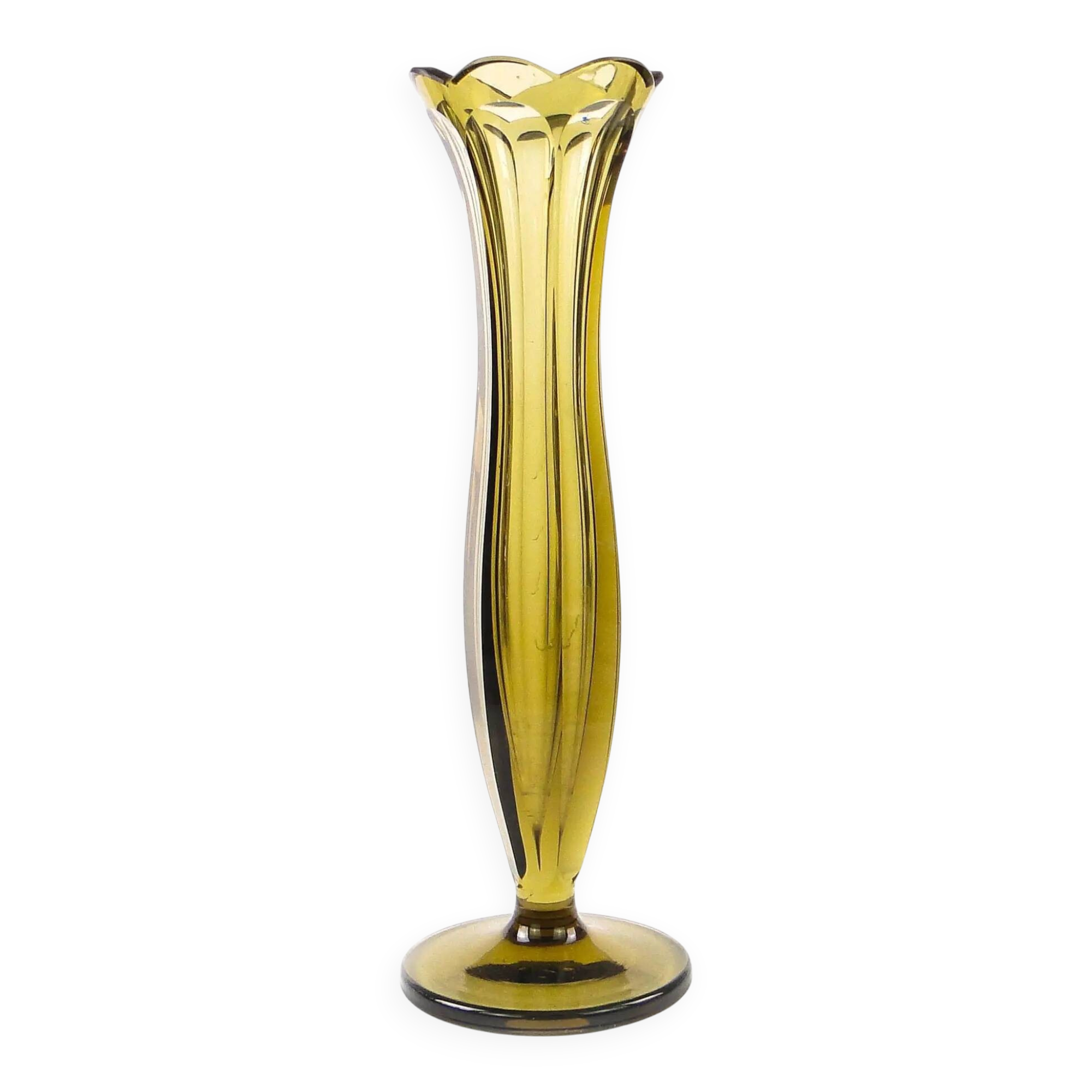 Vase art déco, cristal, verrerie Józefina, Pologne, années 1930