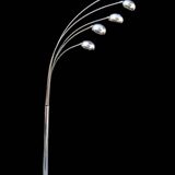 Rand articulated design floor lamp Adjustable Chromed metal