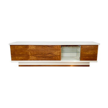 1970s rosewood and white east german sideboard midcentury drinks cabinet vintage