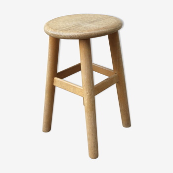 Tabouret en bois vintage scandinave des années 60