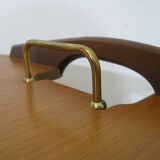 Table d'appoint plateau de service Aase Dreieri Ganddal Norvège  en teck et chêne années 1960