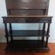 Console oak white marble