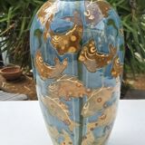 Vase Emile Simonod Savoie fish decorations