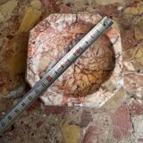 Art Deco ashtray/trinket dish in reddish marble veins