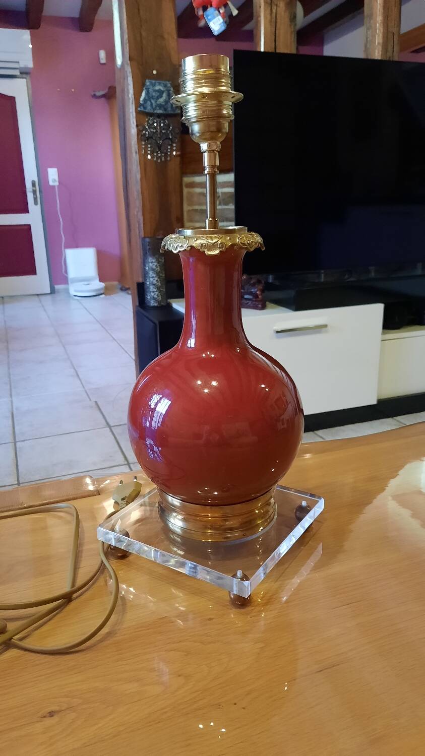 Antique blood-red lamp