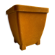 Orange velvet plant pot