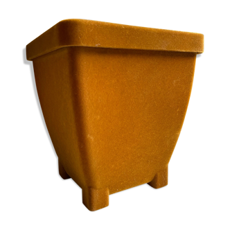 Orange velvet plant pot