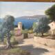 Tableau ancien, paysage provençal, signé, XXe siècle