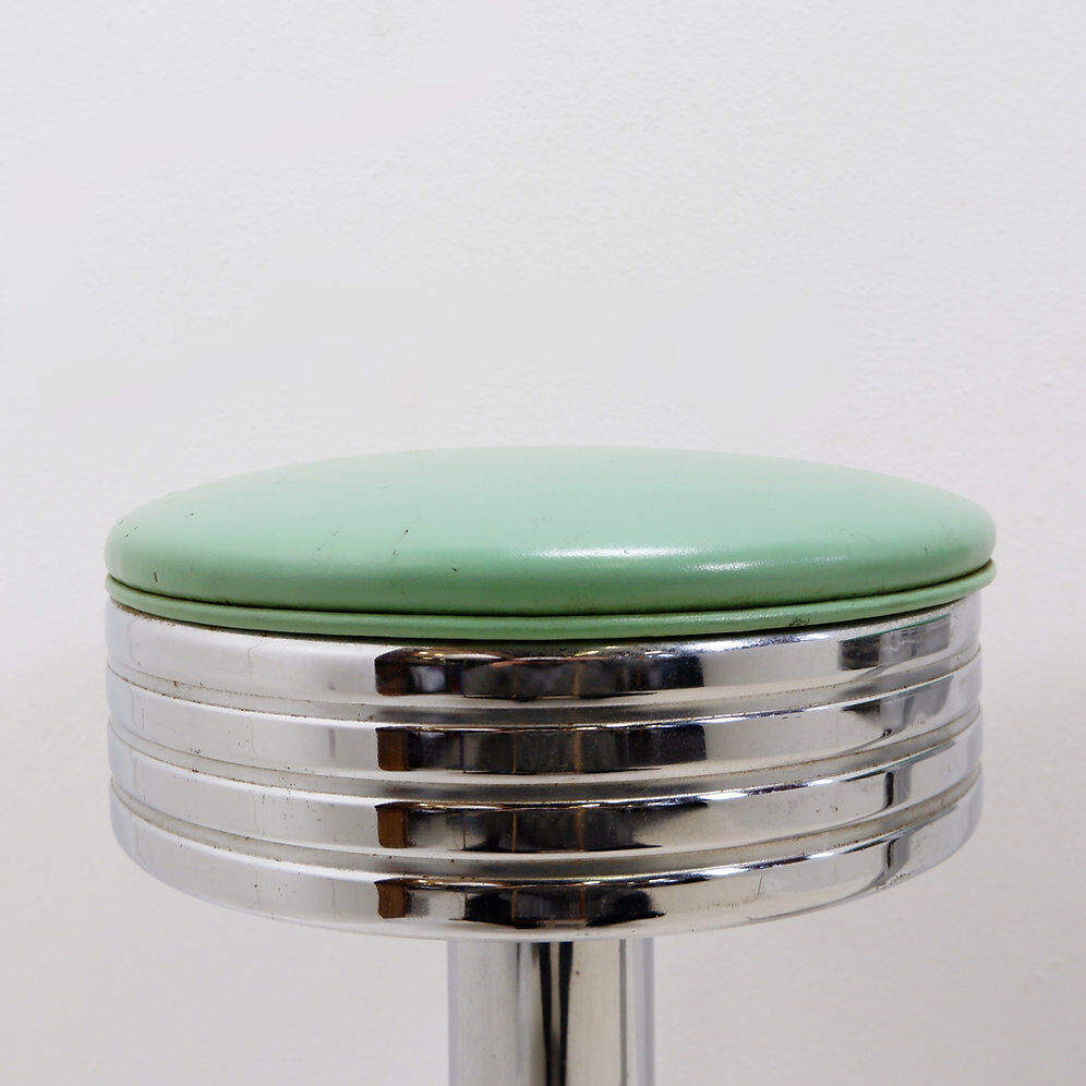 Paire de tabourets vintage style rétro des années 1950