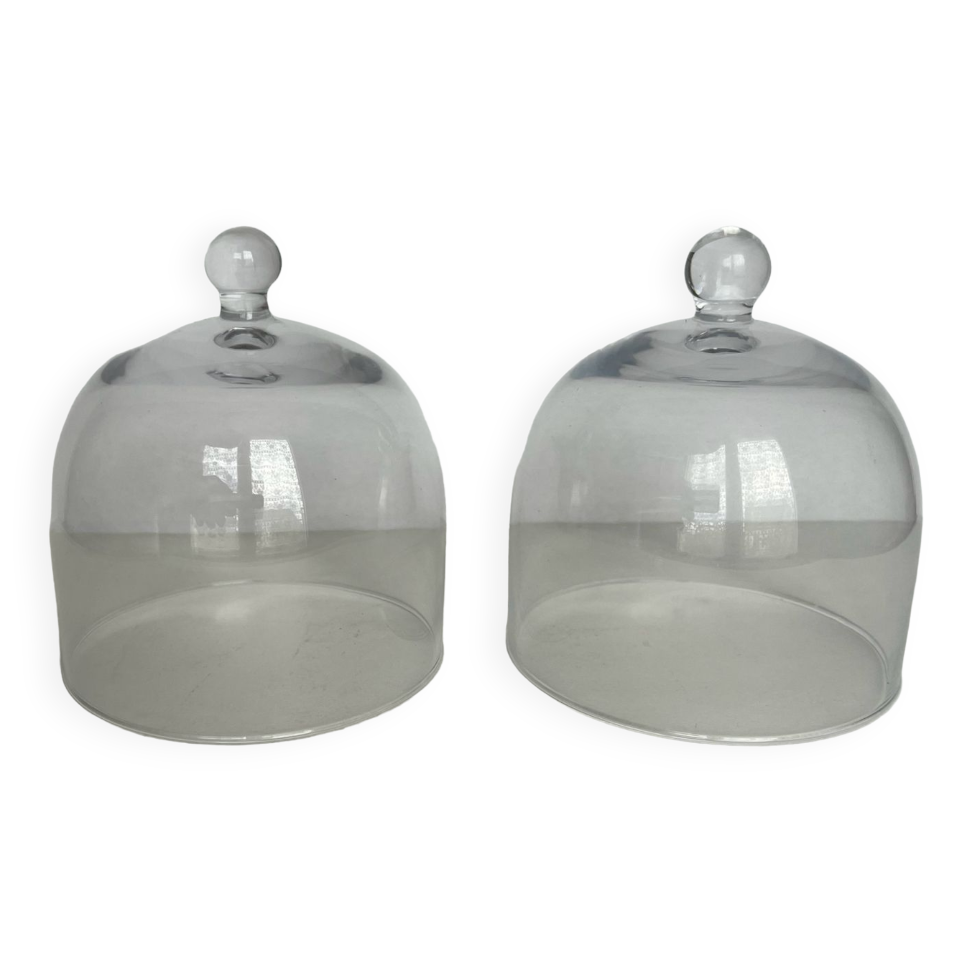 2 glass bells