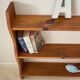 Shelf to stand or hang with 3 vintage wood trays