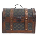 Monogrammed wooden chest