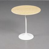 Table d'appoint Tulipe en marbre Botticino par Eero Saarinen pour Knoll Int.