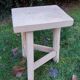 Pair of tripod stools raw wood
