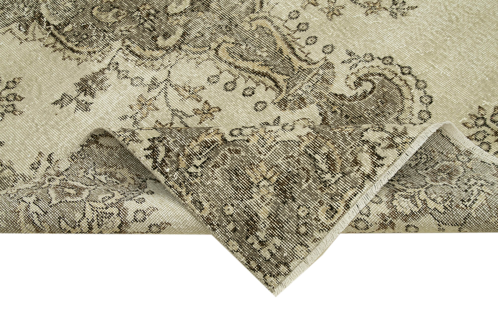 Hand-knotted turkish beige carpet 156 cm x 257 cm