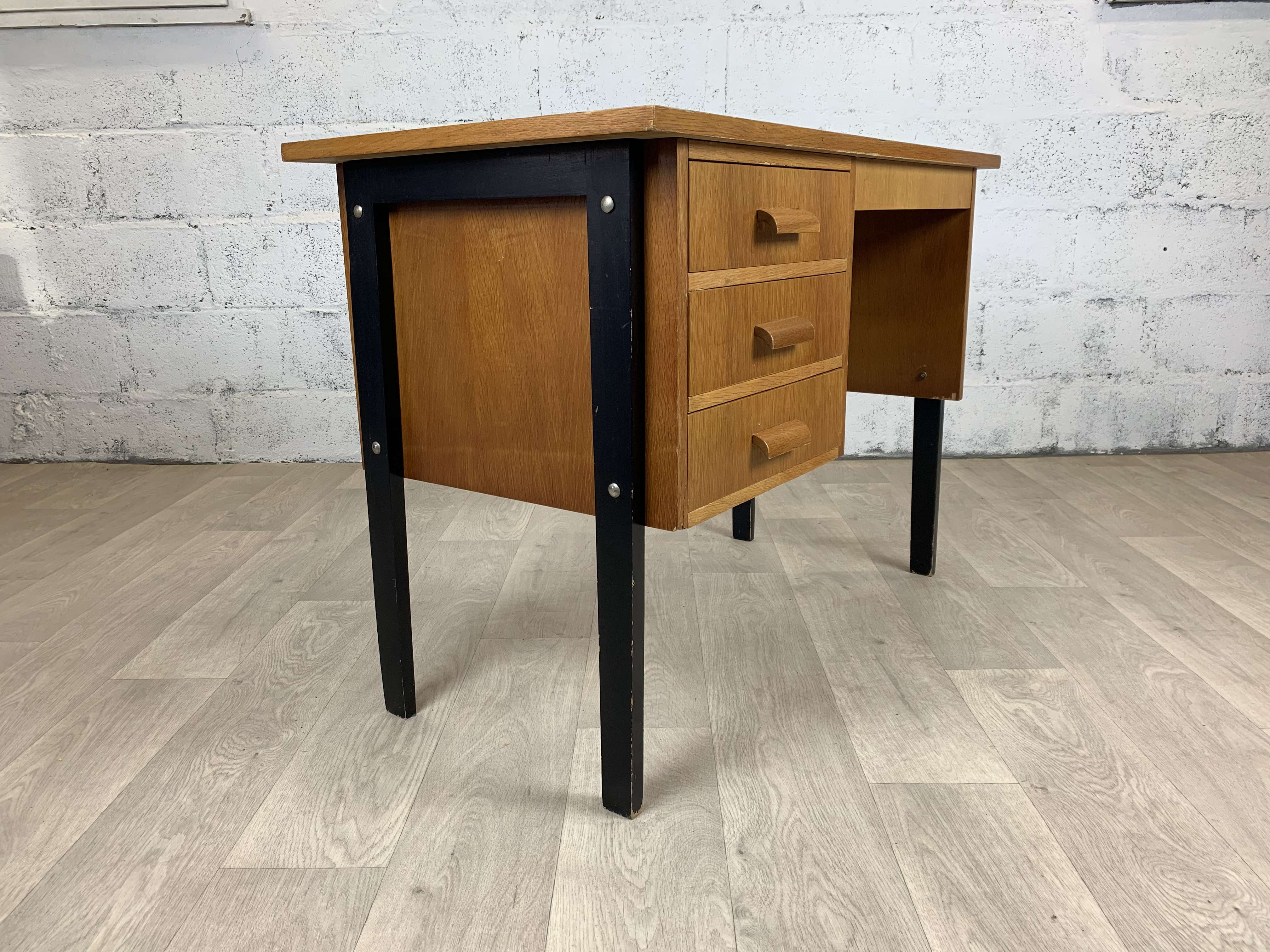 Vintage wooden desk, 60s