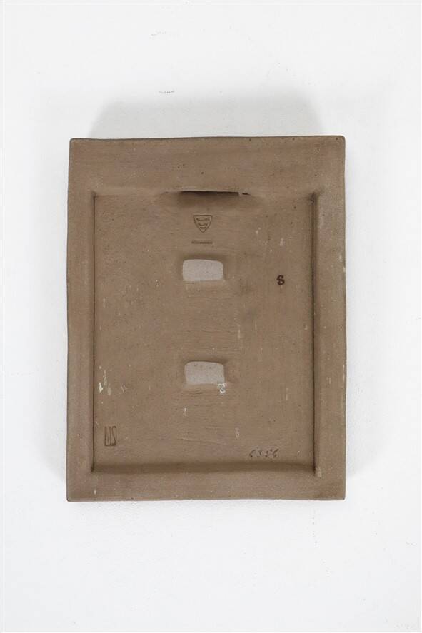 Rare “Abstract Wheels” ceramic relief by Marianne Starck for Michael Andersen / wall plaque / Mid-century Danish modern design / 1960s / 1970s