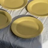Set of 6 modern yellow dessert plates D19