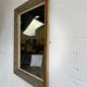 Miroir vintage en or gris