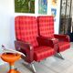 Vintage Air France aircraft chairs