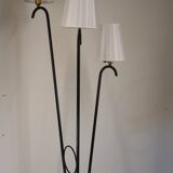 Tripod floor lamp in tubular metal - 1950s